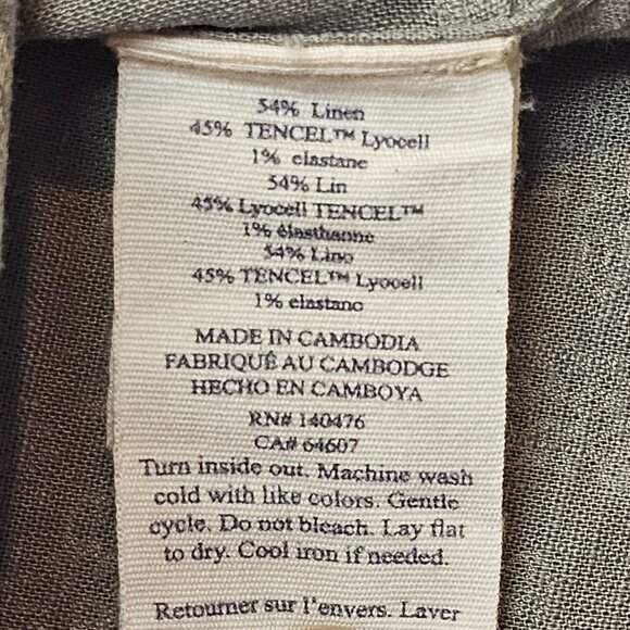 NWOT Faherty Sundried Sage Emblem Short-Sleeve Breeze Shirt L - Picture 7 of 7